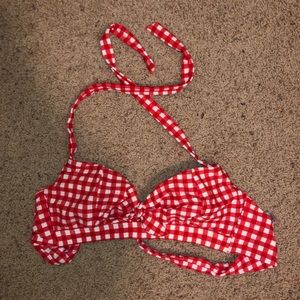 checkered bikini top